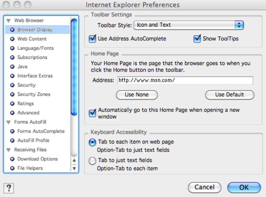 Download internet explorer on mac